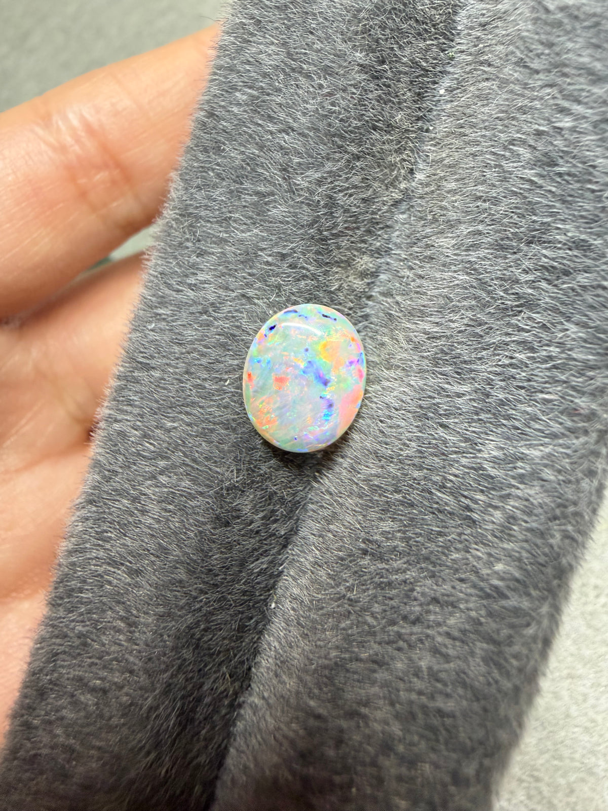 37.Red pink double sided crystal opal-1.3ct