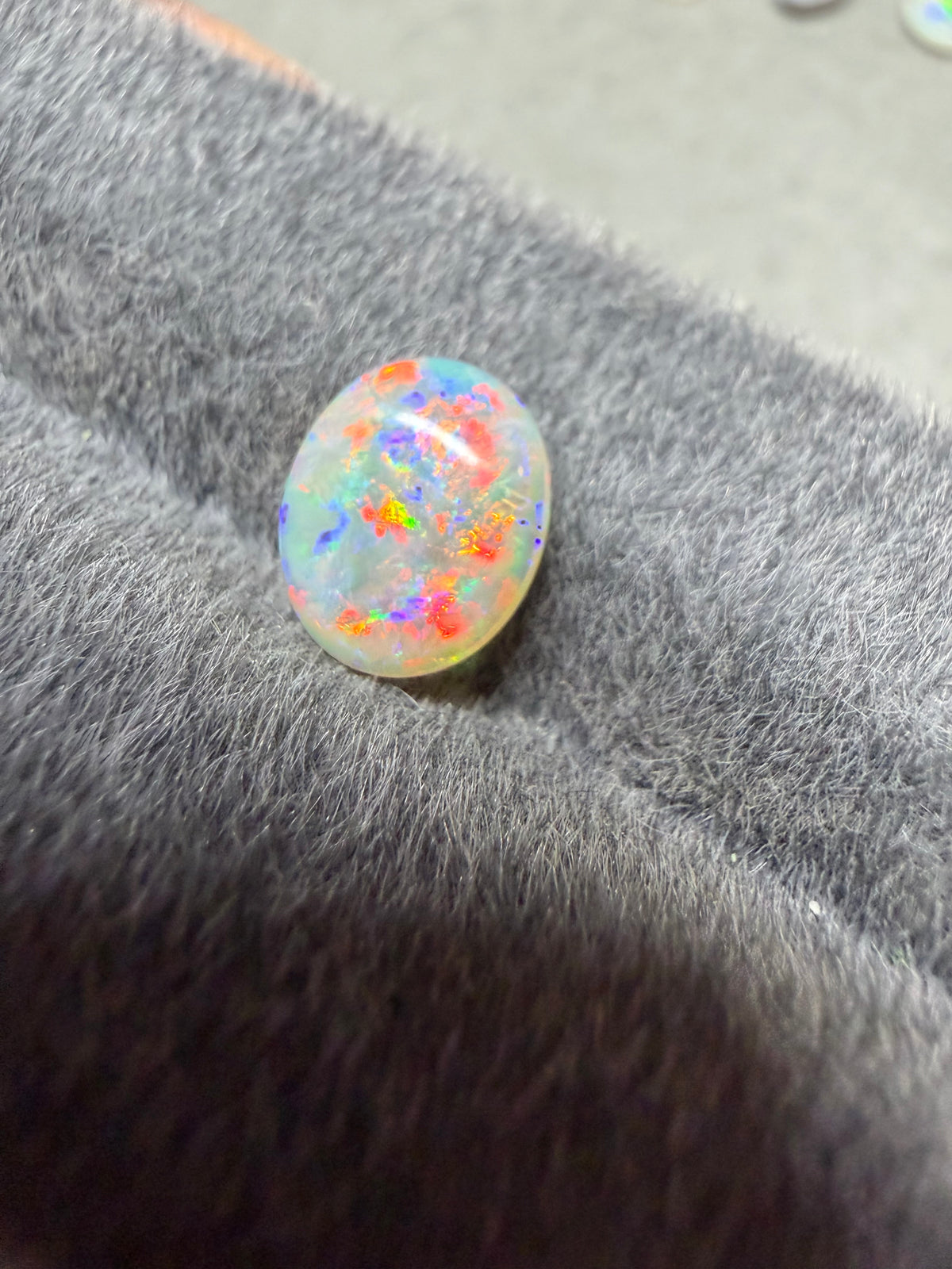 37.Red pink double sided crystal opal-1.3ct