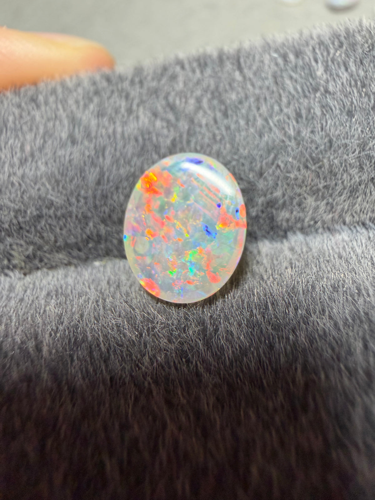 37.Red pink double sided crystal opal-1.3ct