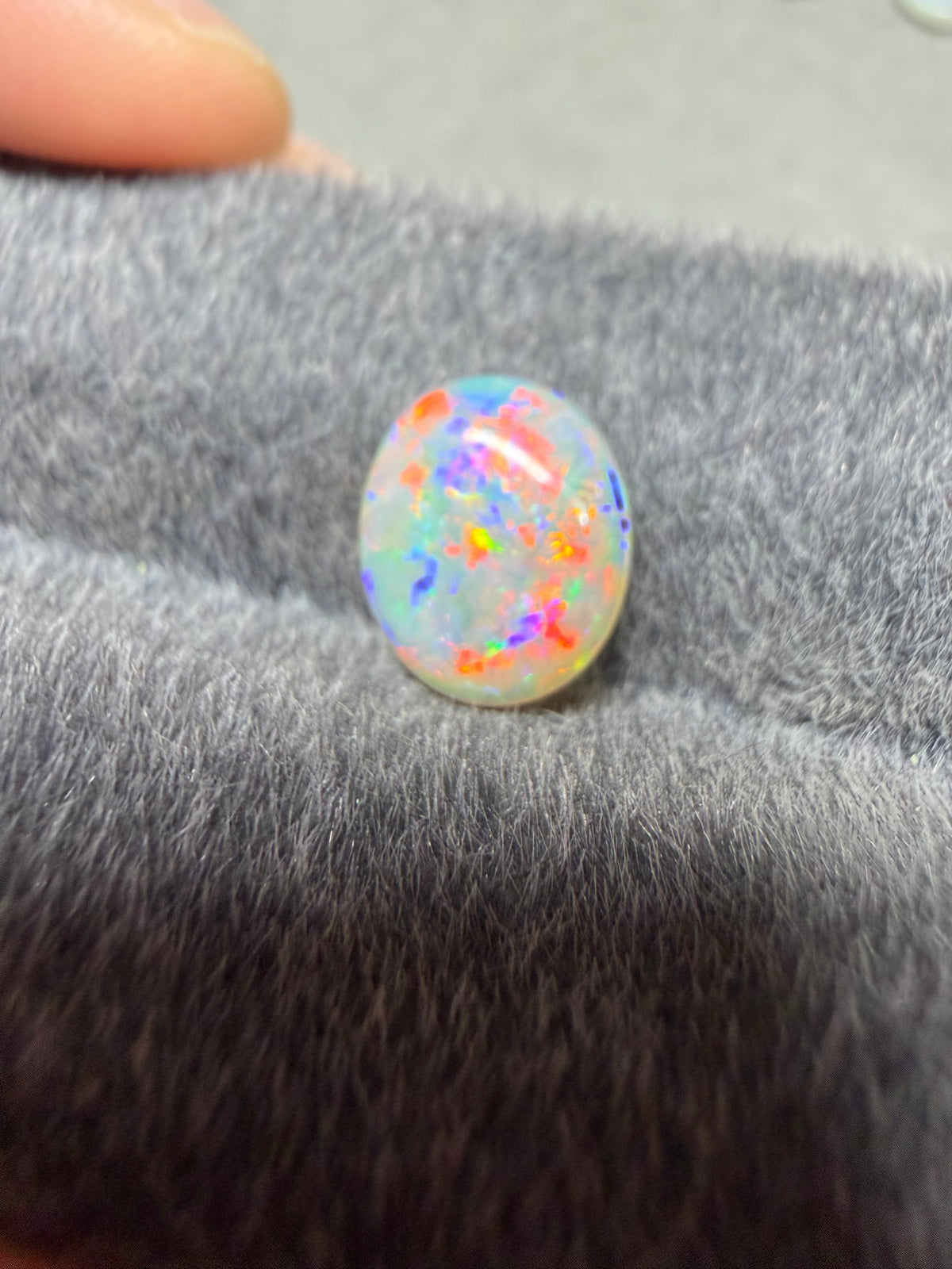 37.Red pink double sided crystal opal-1.3ct
