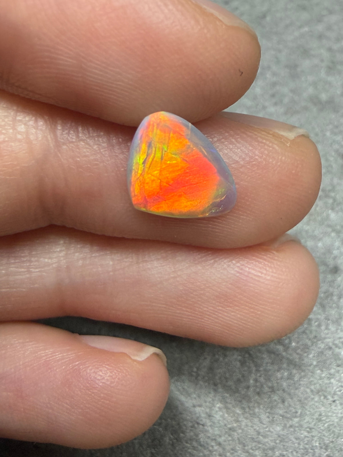 7.High quality Black Crystal Opal with Cat Scratch pattern - B4.8