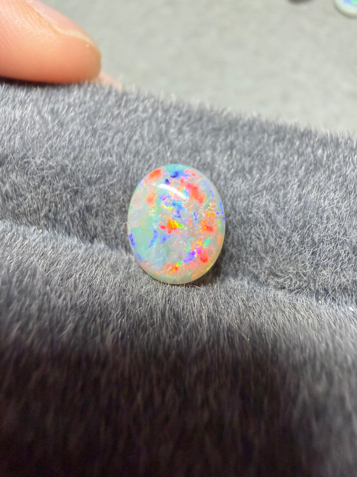 37.Red pink double sided crystal opal-1.3ct