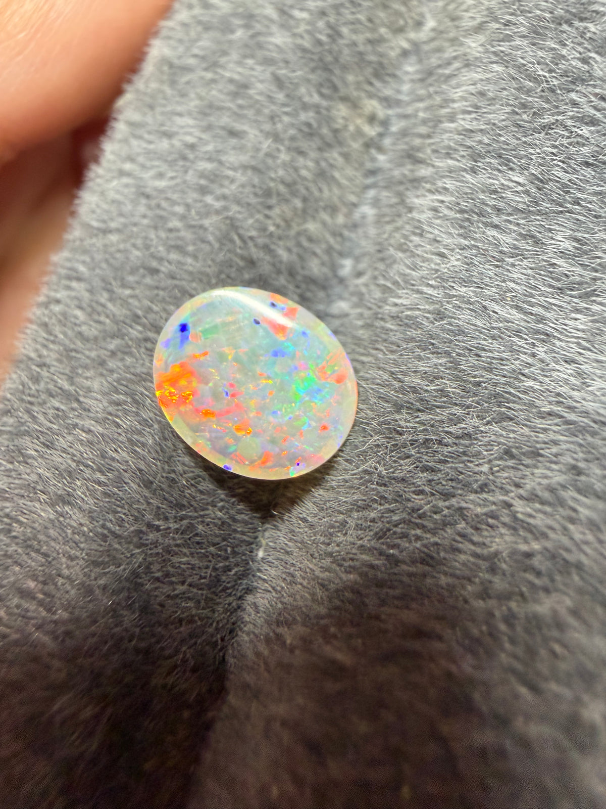 37.Red pink double sided crystal opal-1.3ct