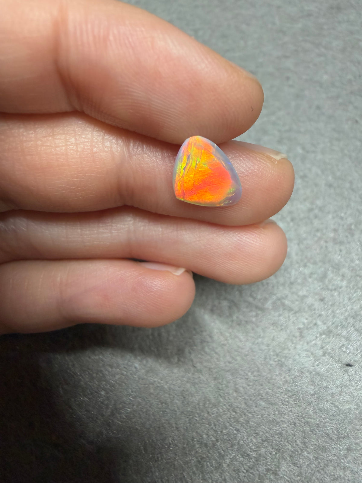 7.High quality Black Crystal Opal with Cat Scratch pattern - B4.8