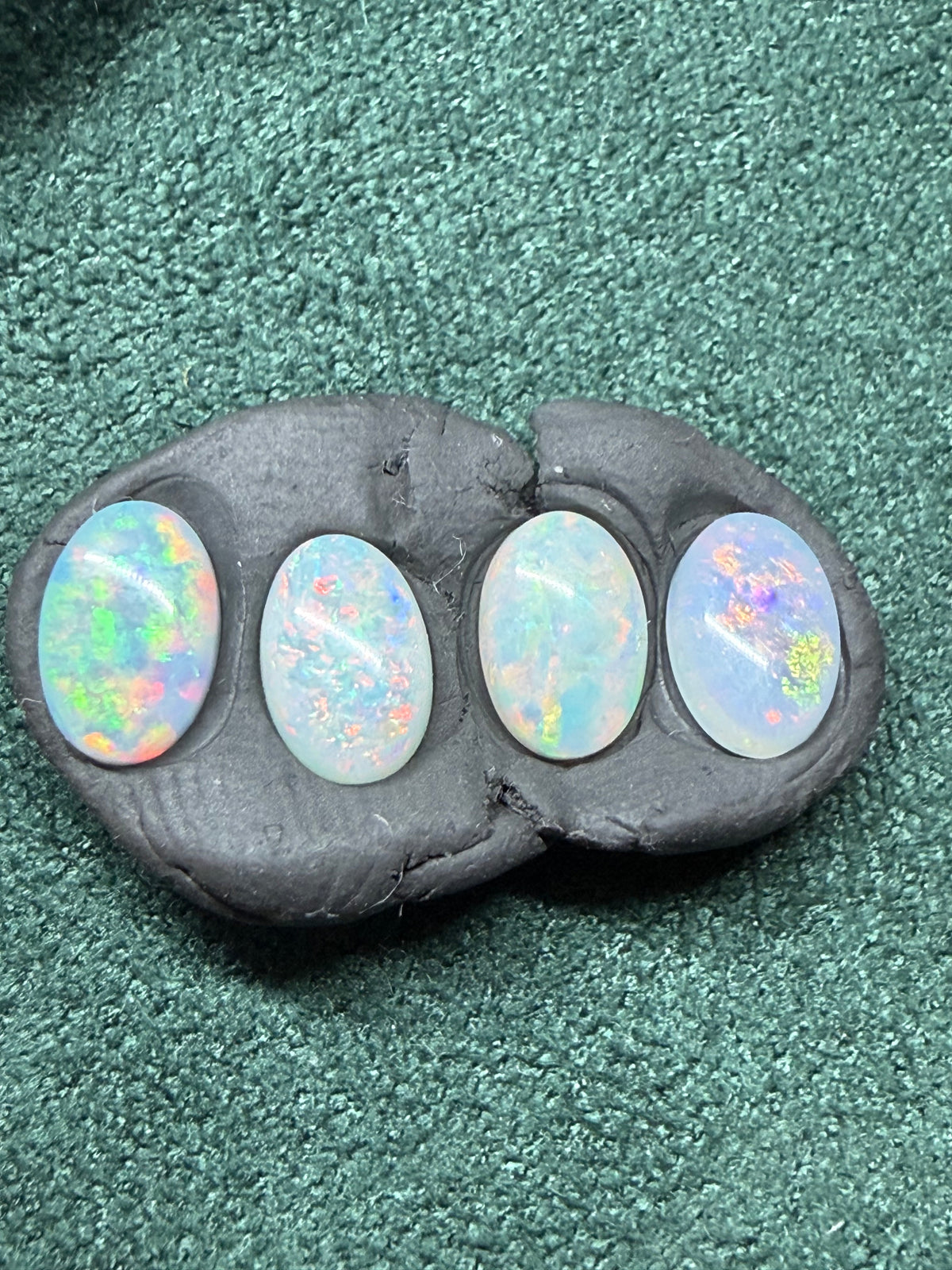 38. Crystal Opal x 4 amazing set 6x4mm