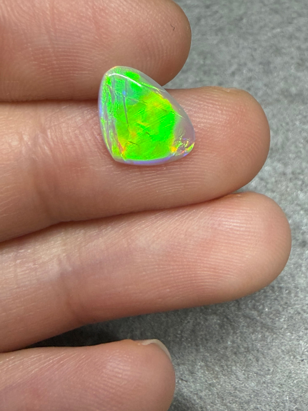 7.High quality Black Crystal Opal with Cat Scratch pattern - B4.8
