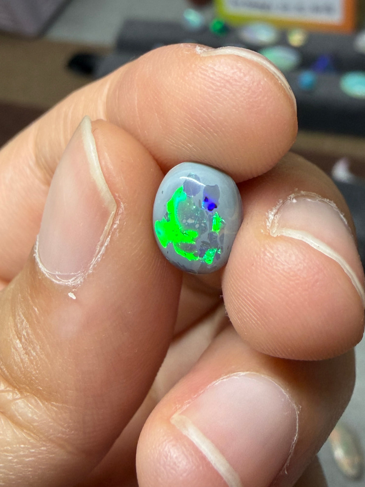 37. “Embrace” dark Opal lightning ridge-1.2ct