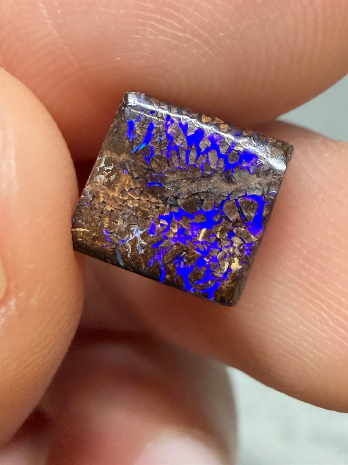 11.Electric royal blue double sided Boulder Opal