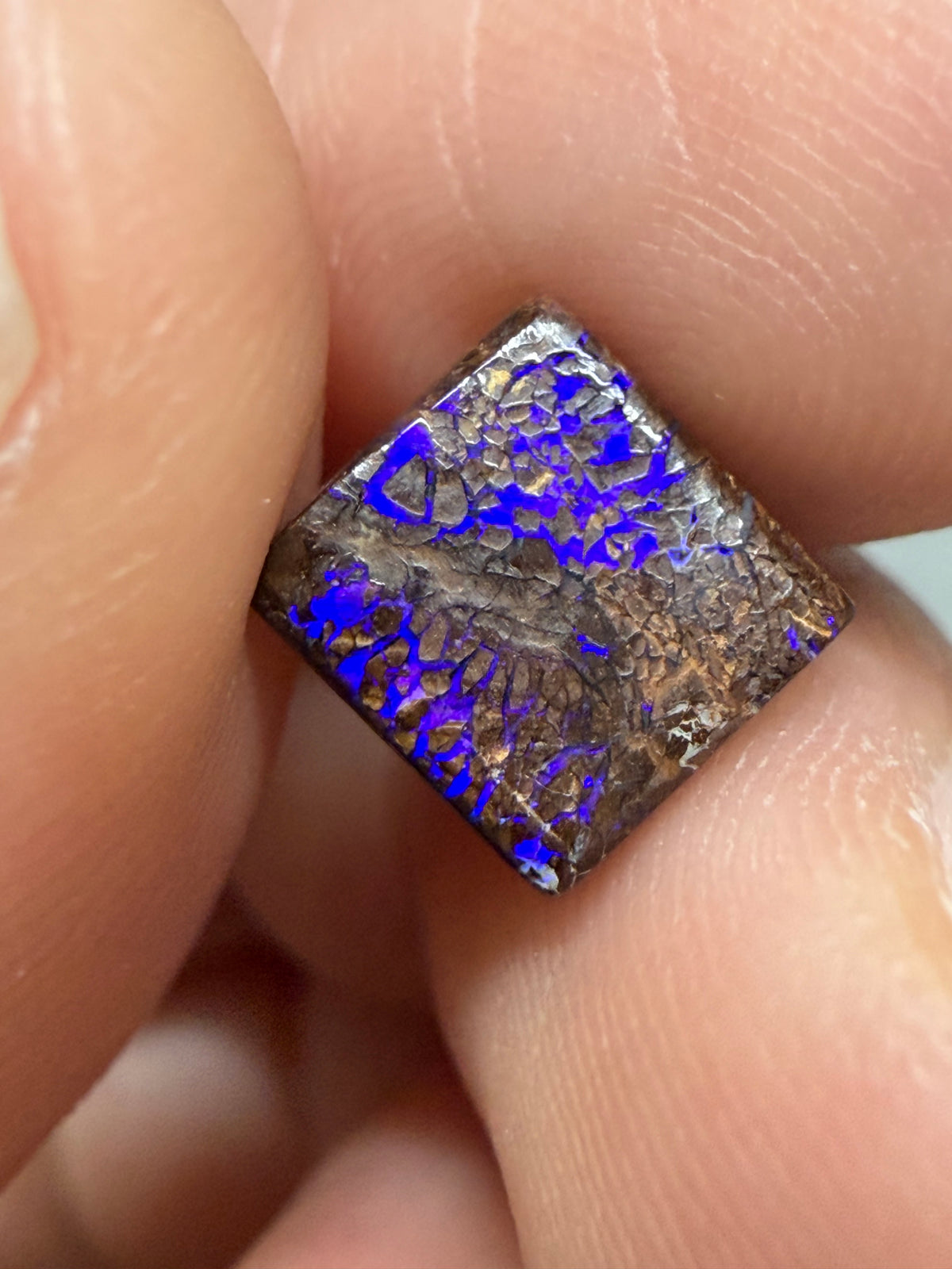 11.Electric royal blue double sided Boulder Opal