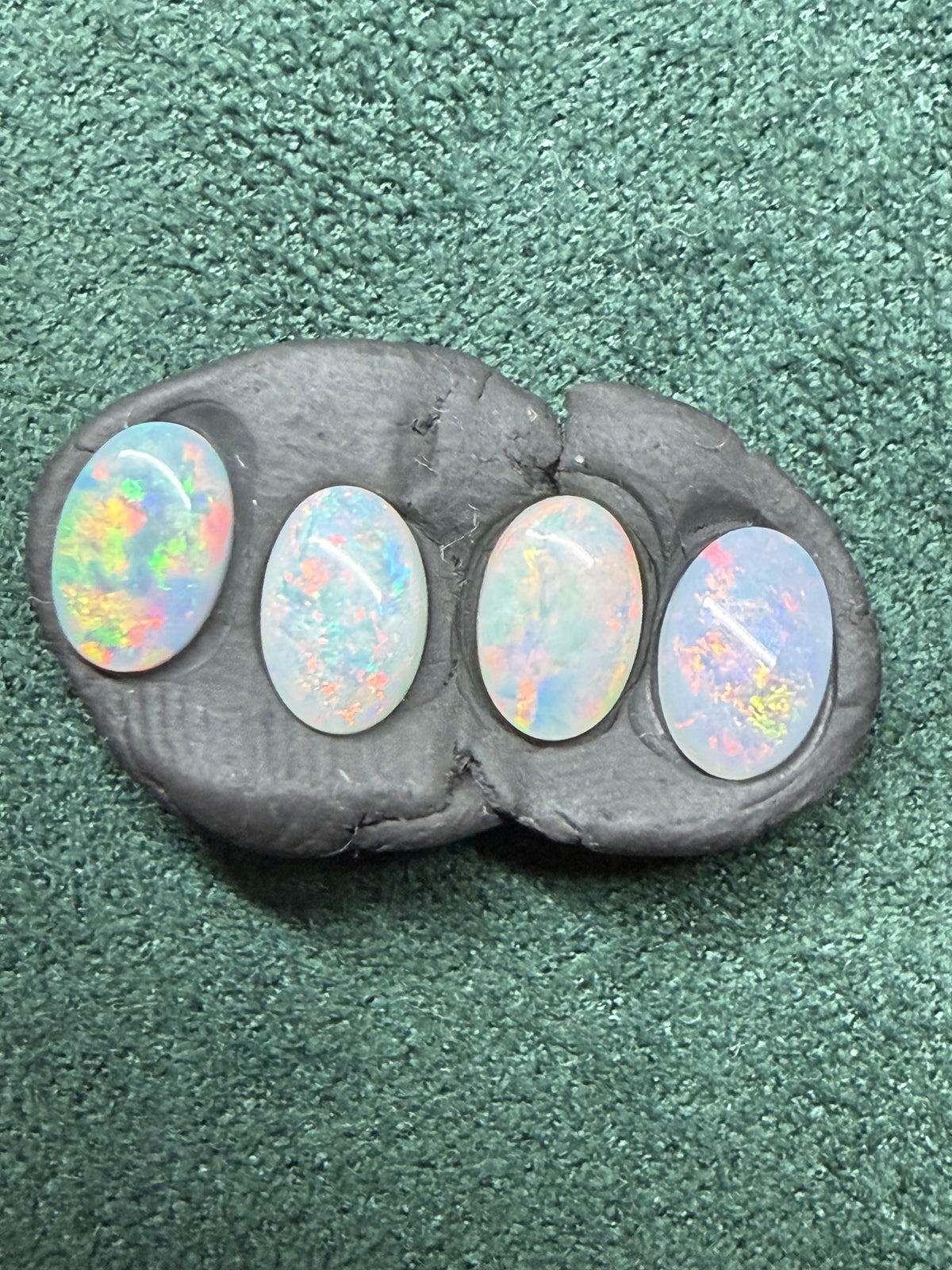 38. Crystal Opal x 4 amazing set 6x4mm