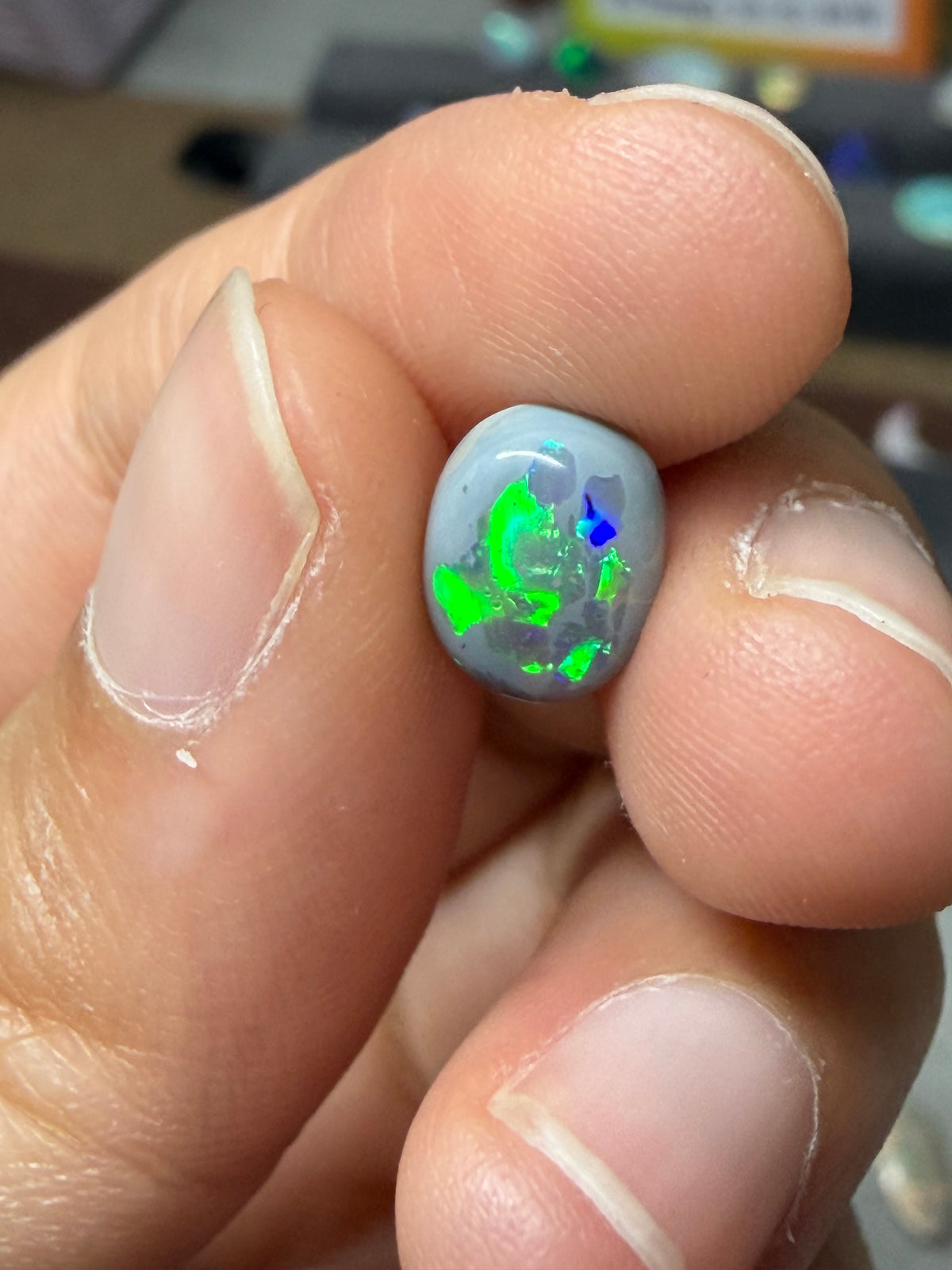 37. “Embrace” dark Opal lightning ridge-1.2ct