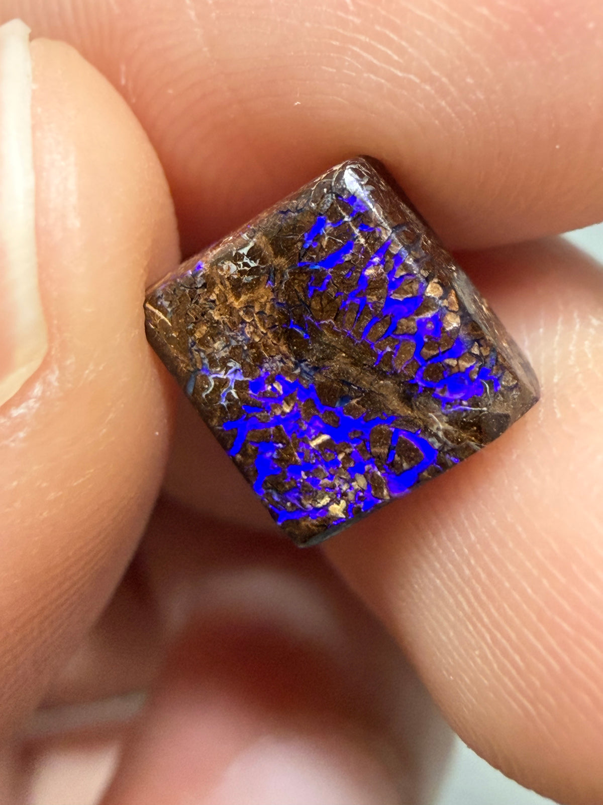 11.Electric royal blue double sided Boulder Opal