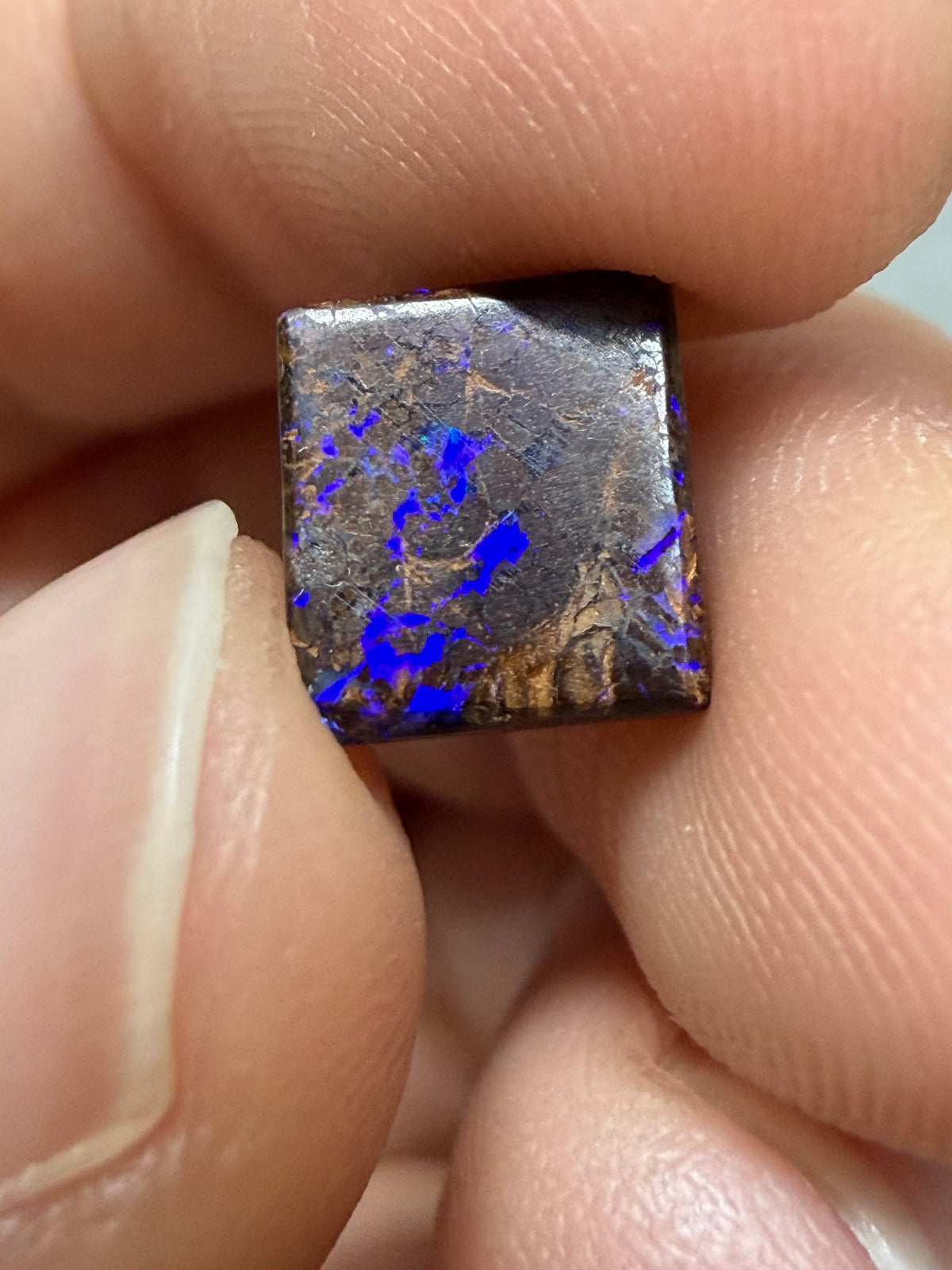 11.Electric royal blue double sided Boulder Opal